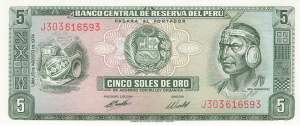 5 Soles de Oro 1974